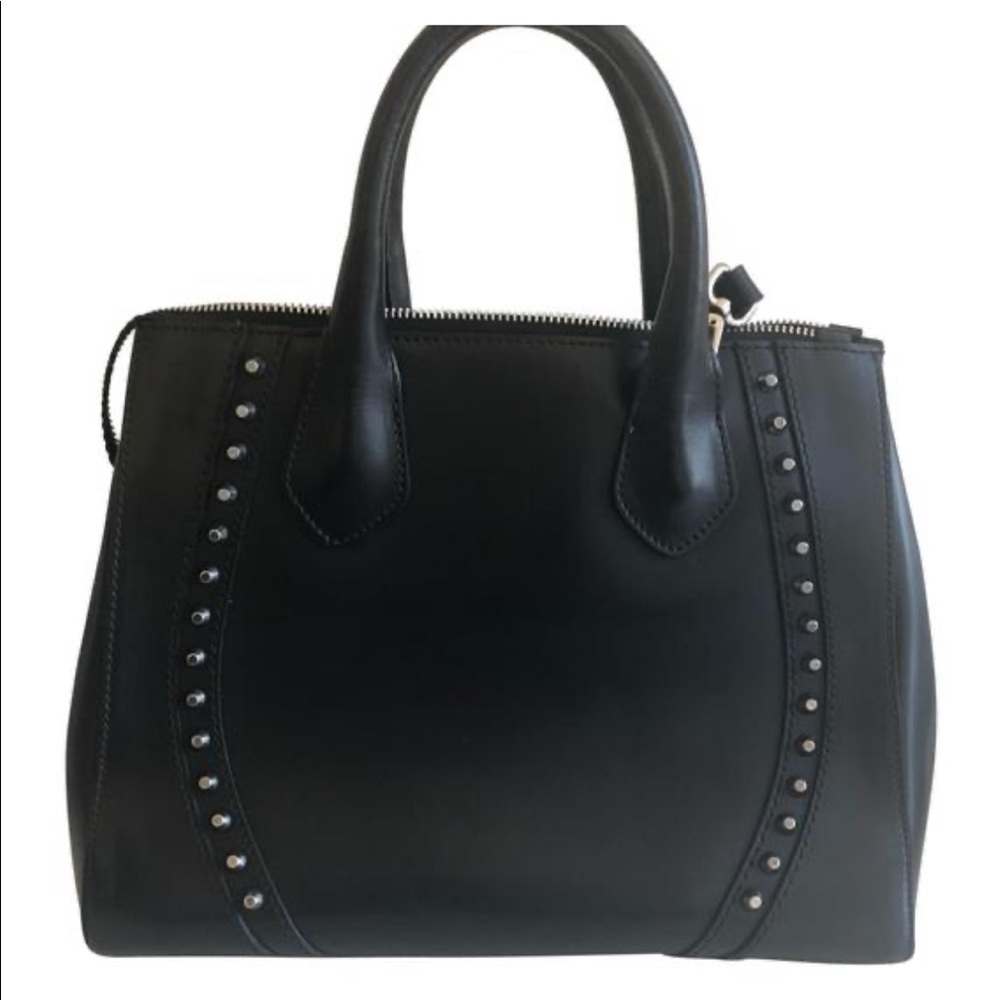 Black Studded Leather Bag
